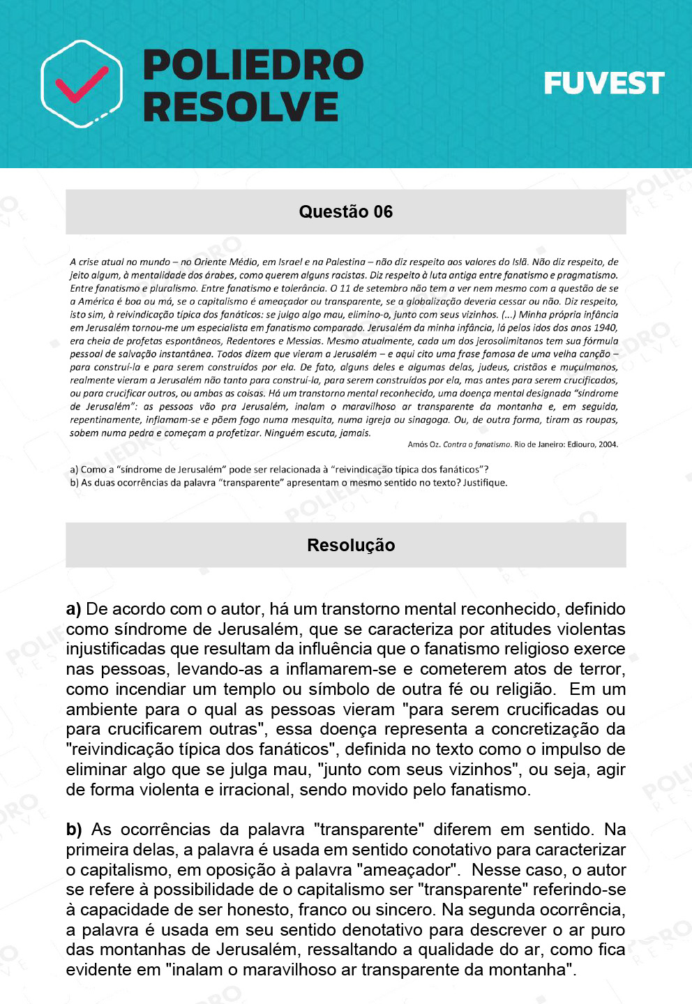 Dissertativa 6 - 2ª Fase - 1º Dia - Fuvest 2022