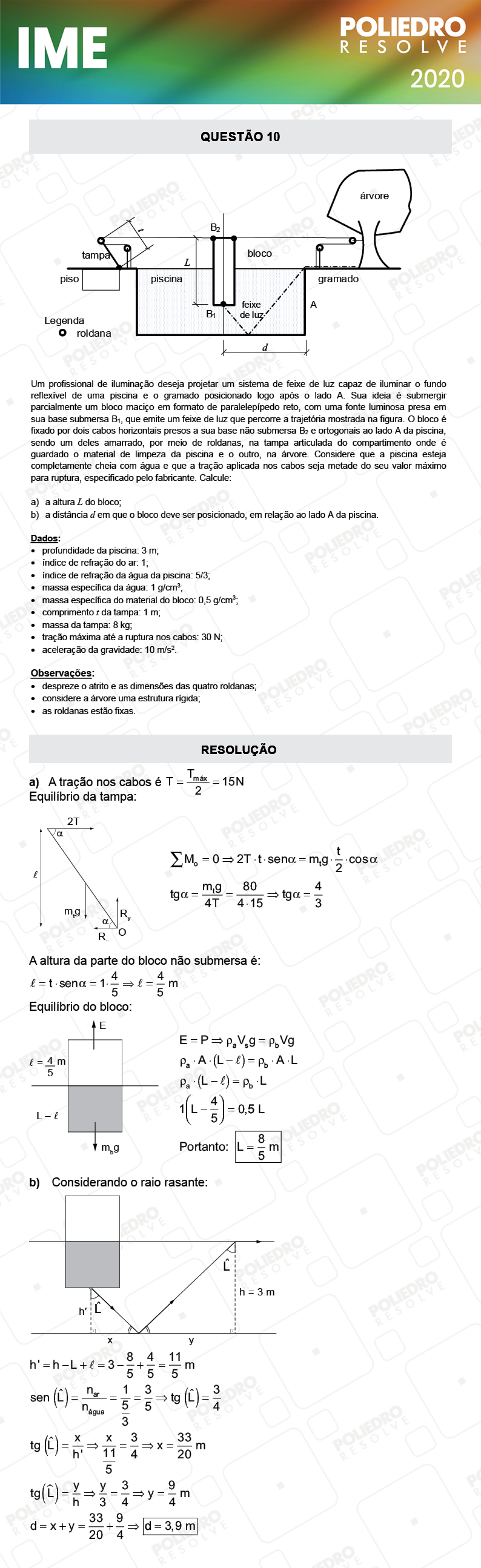 Dissertativa 10 - 2ª Fase - Física - IME 2020