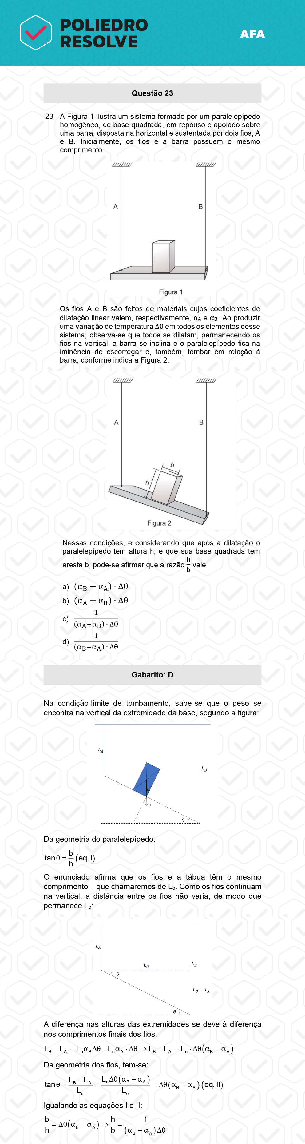 Questão 23 - Prova Tipo A - AFA 2023