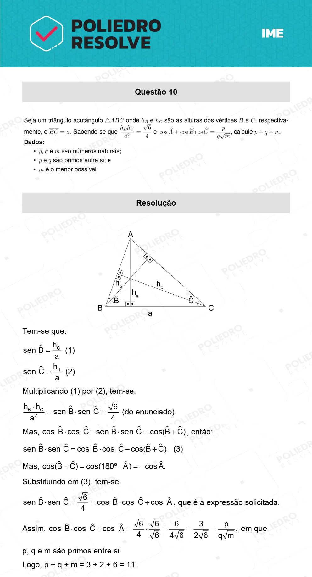 Dissertativa 10 - 2ª Fase - Matemática - IME 2022