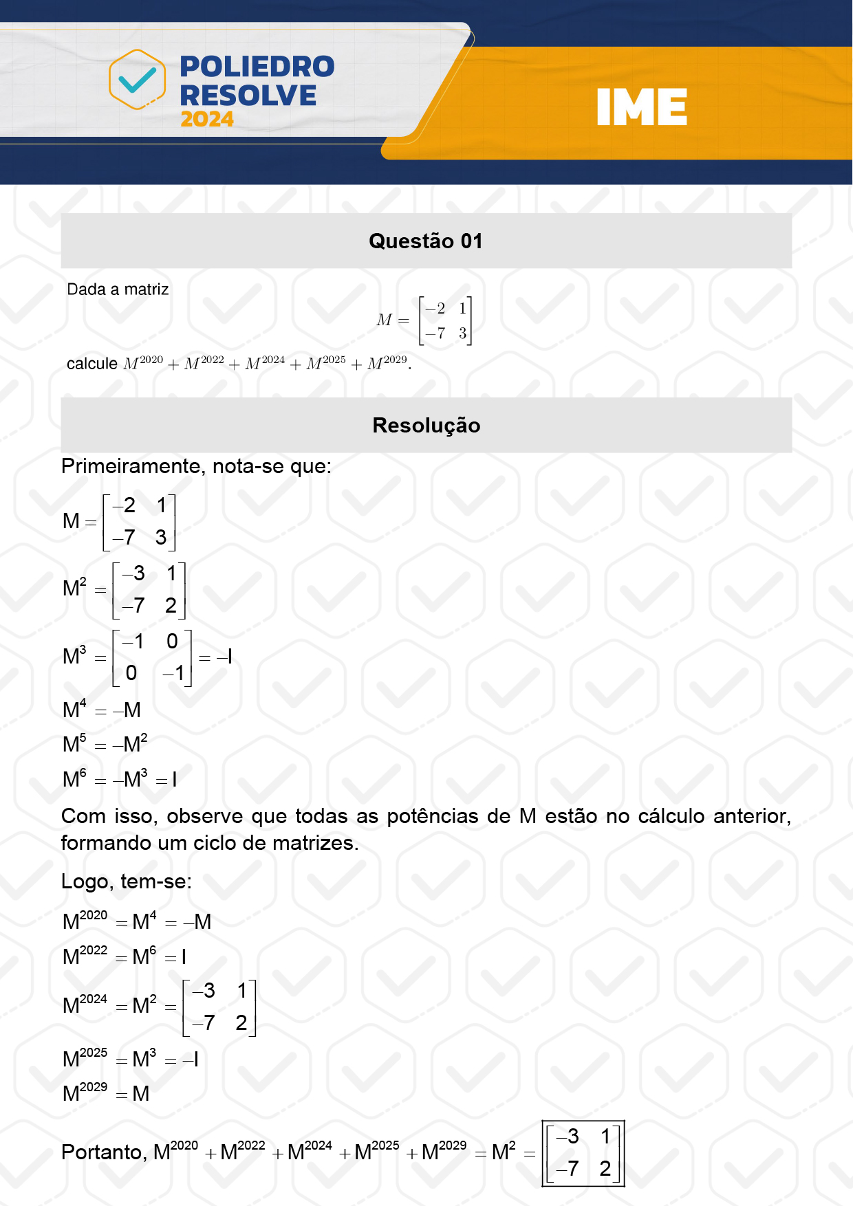 Dissertativa 1 - 2ª Fase - 1º Dia - IME 2024