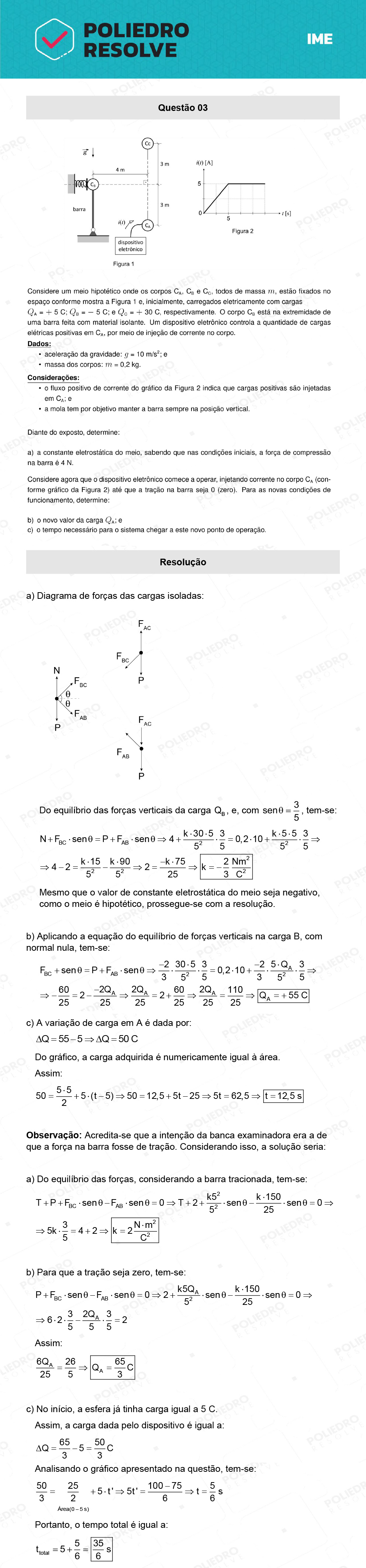 Dissertativa 3 - 2ª Fase - Física - IME 2022