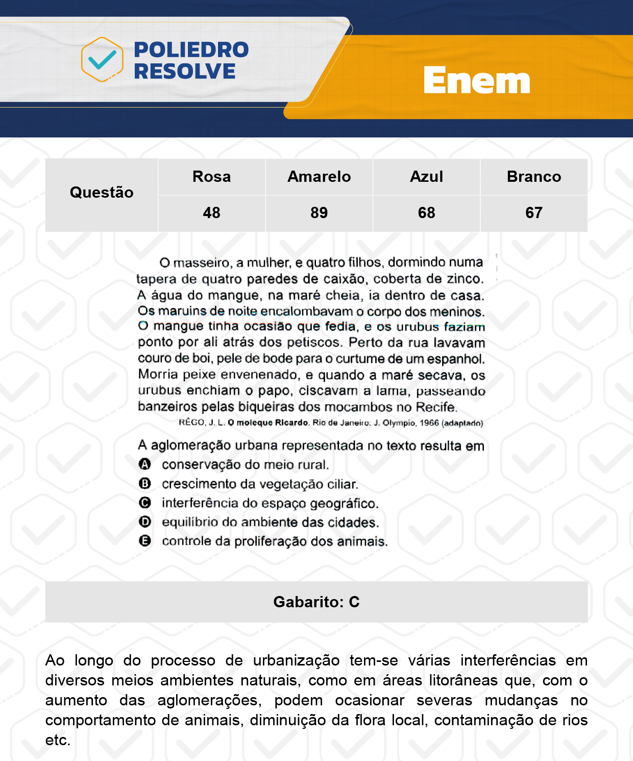Questão 67 - 1º Dia - Prova Branca - ENEM 2023