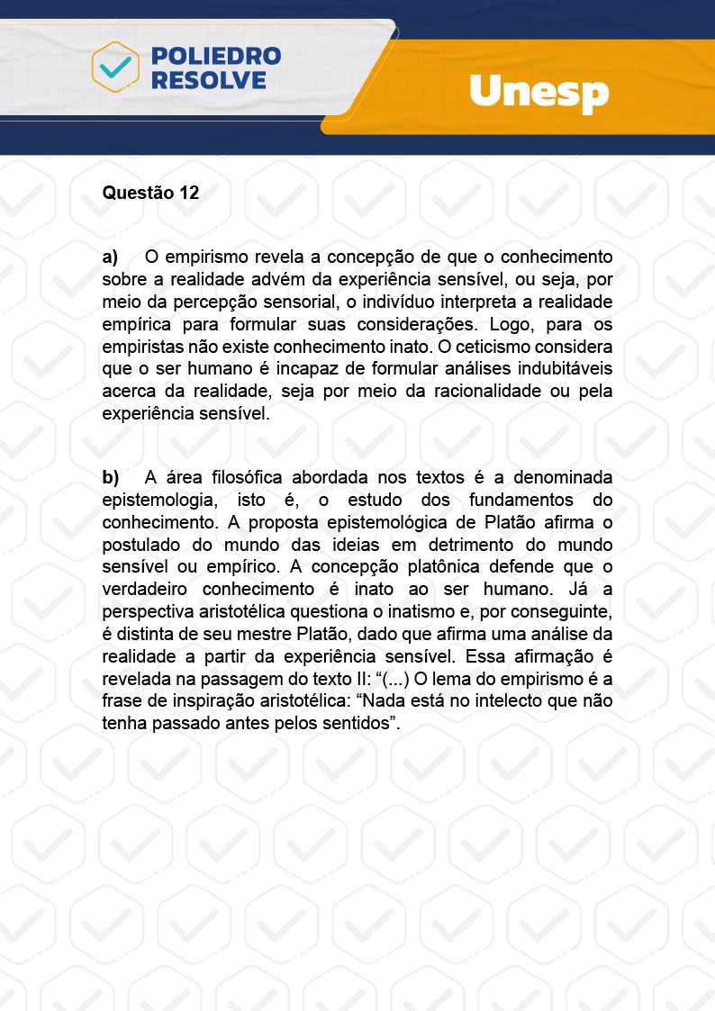 Dissertativa 12 - 2ª Fase - 1º Dia - Unesp 2024