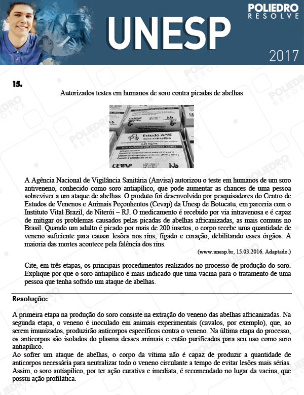Dissertativa 15 - 2ª Fase - Unesp 2017