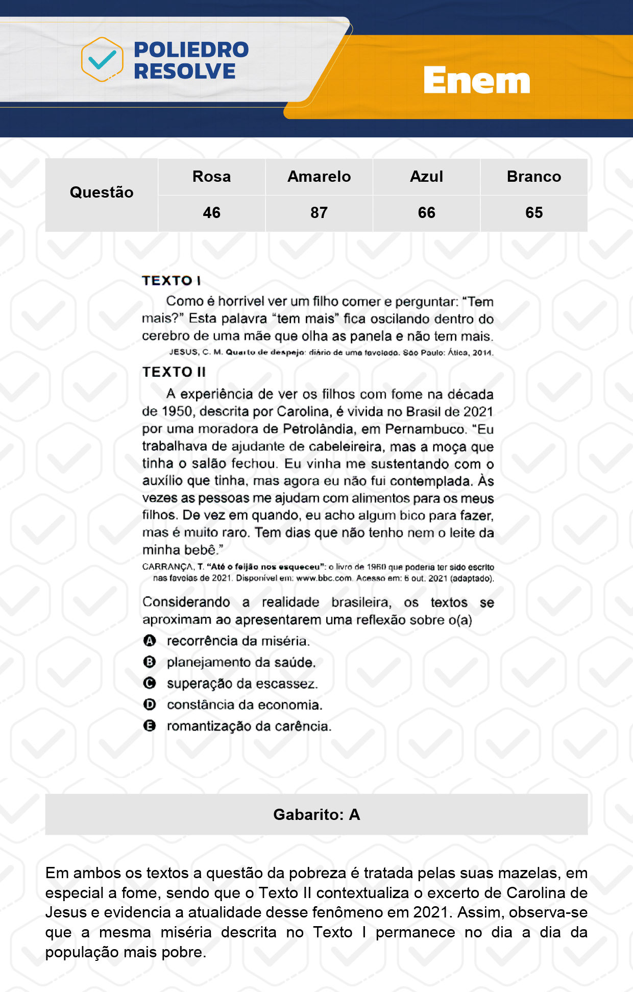 Questão 46 - 1º Dia - Prova Rosa - ENEM 2023