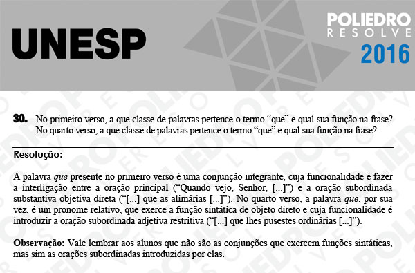 Dissertativa 30 - 2ª Fase - Unesp 2016