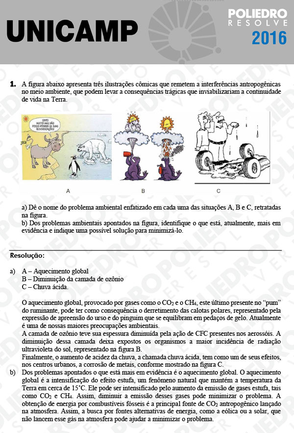 Dissertativa 1 - 2ª Fase 3º Dia - Unicamp 2016