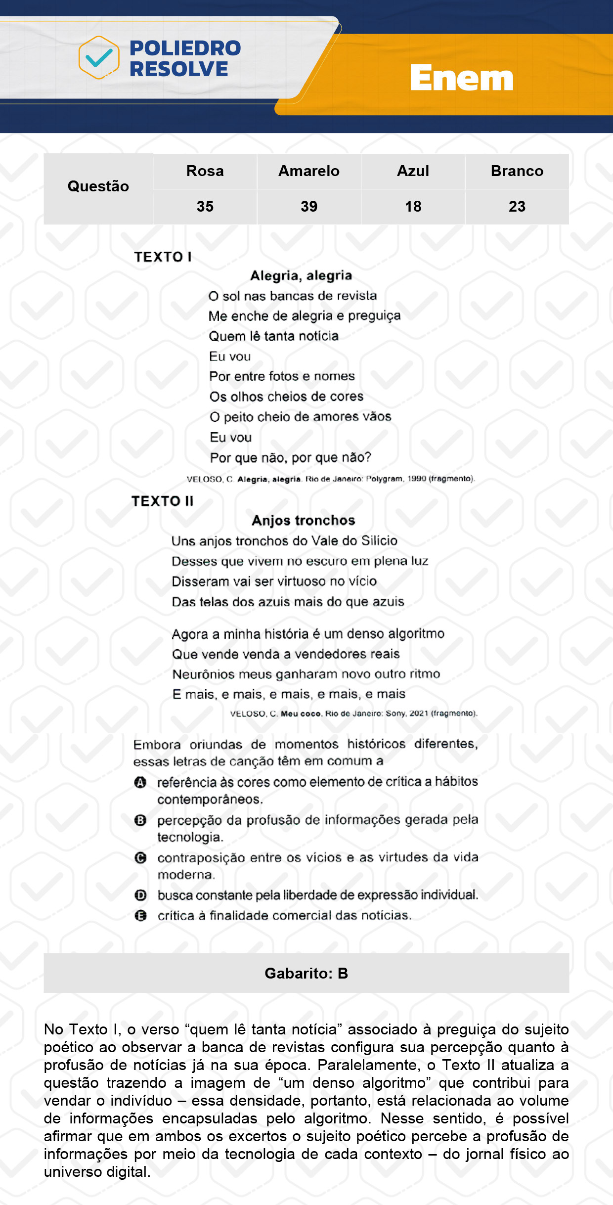 Questão 18 - 1º Dia - Prova Azul - ENEM 2023