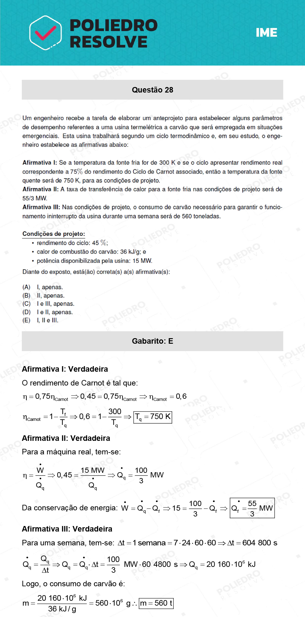 Questão 28 - 1ª Fase - IME 2022