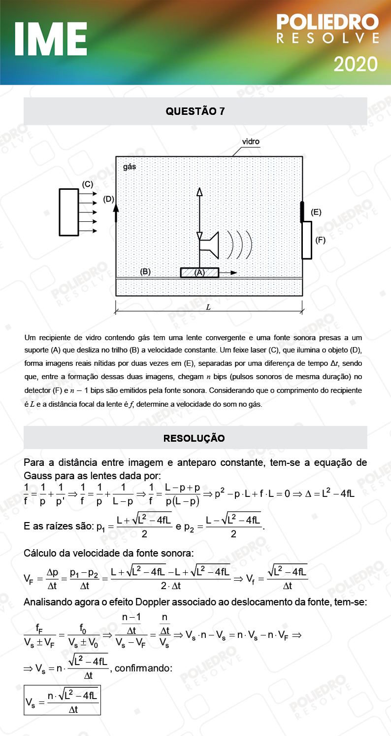 Dissertativa 7 - 2ª Fase - Física - IME 2020