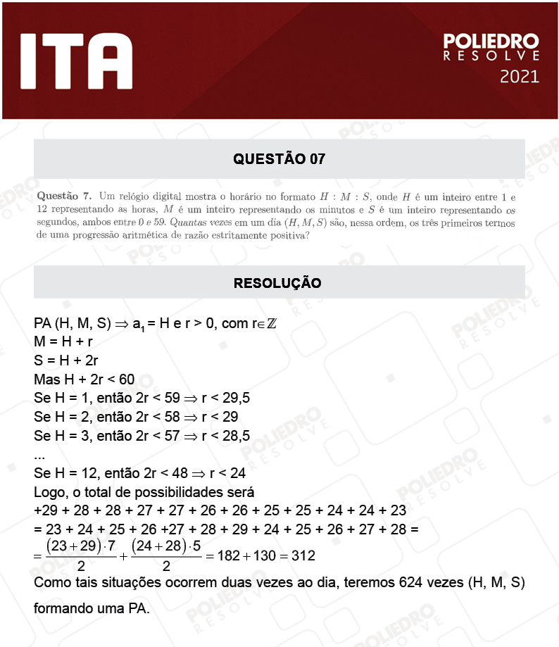 Dissertativa 7 - 2ª Fase - 1º Dia - Mat/Quí - ITA 2021