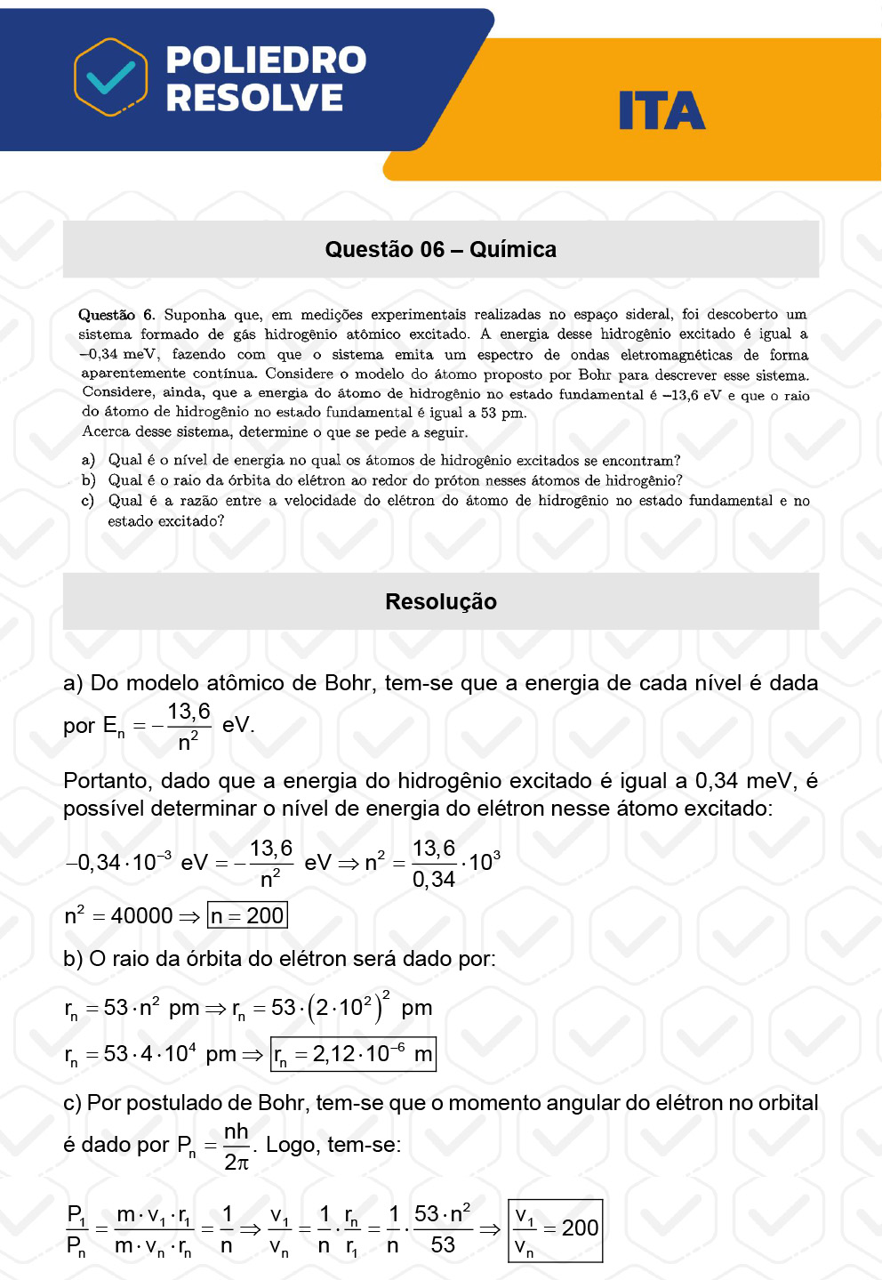 Dissertativa 6 - 2ª Fase - 1º Dia - ITA 2023