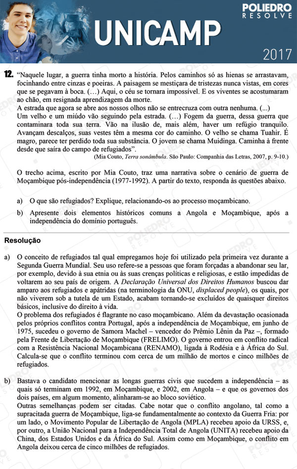 Dissertativa 12 - 2ª Fase 2º DIA - Unicamp 2017