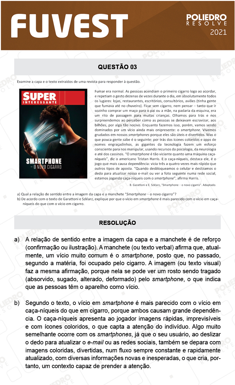 Dissertativa 3 - 2ª Fase - 1º Dia - Fuvest 2021