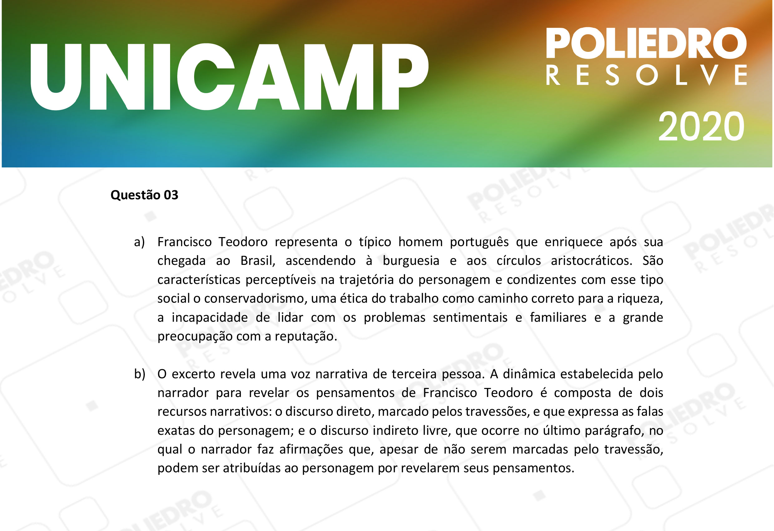 Dissertativa 3 - 2ª Fase - 1º Dia - Unicamp 2020