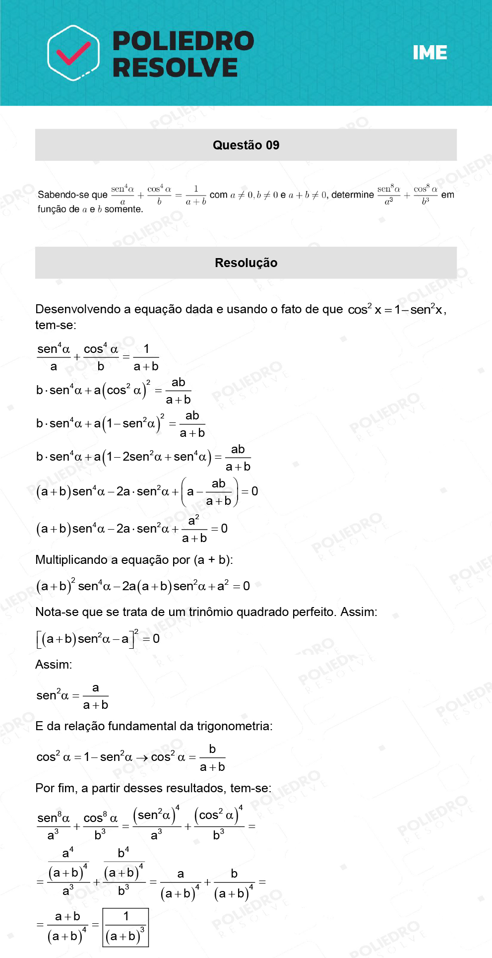 Dissertativa 9 - 2ª Fase - Matemática - IME 2022