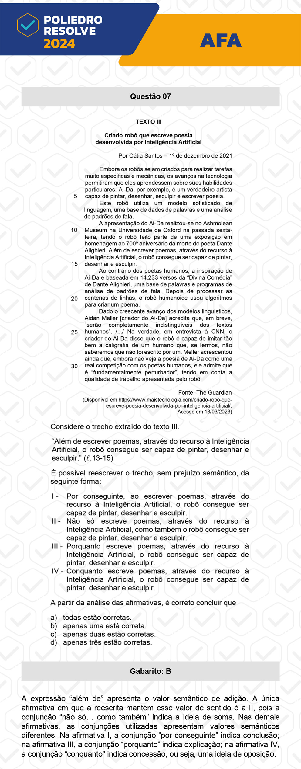 Questão 2 - Nova variação - AFA 2024