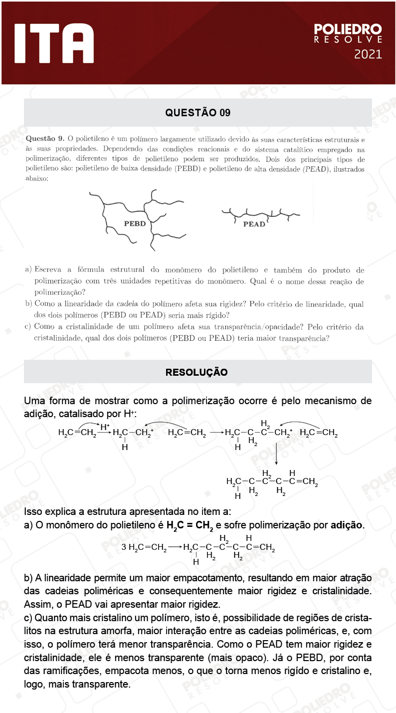 Dissertativa 9 - 2ª Fase - 1º Dia - Mat/Quí - ITA 2021