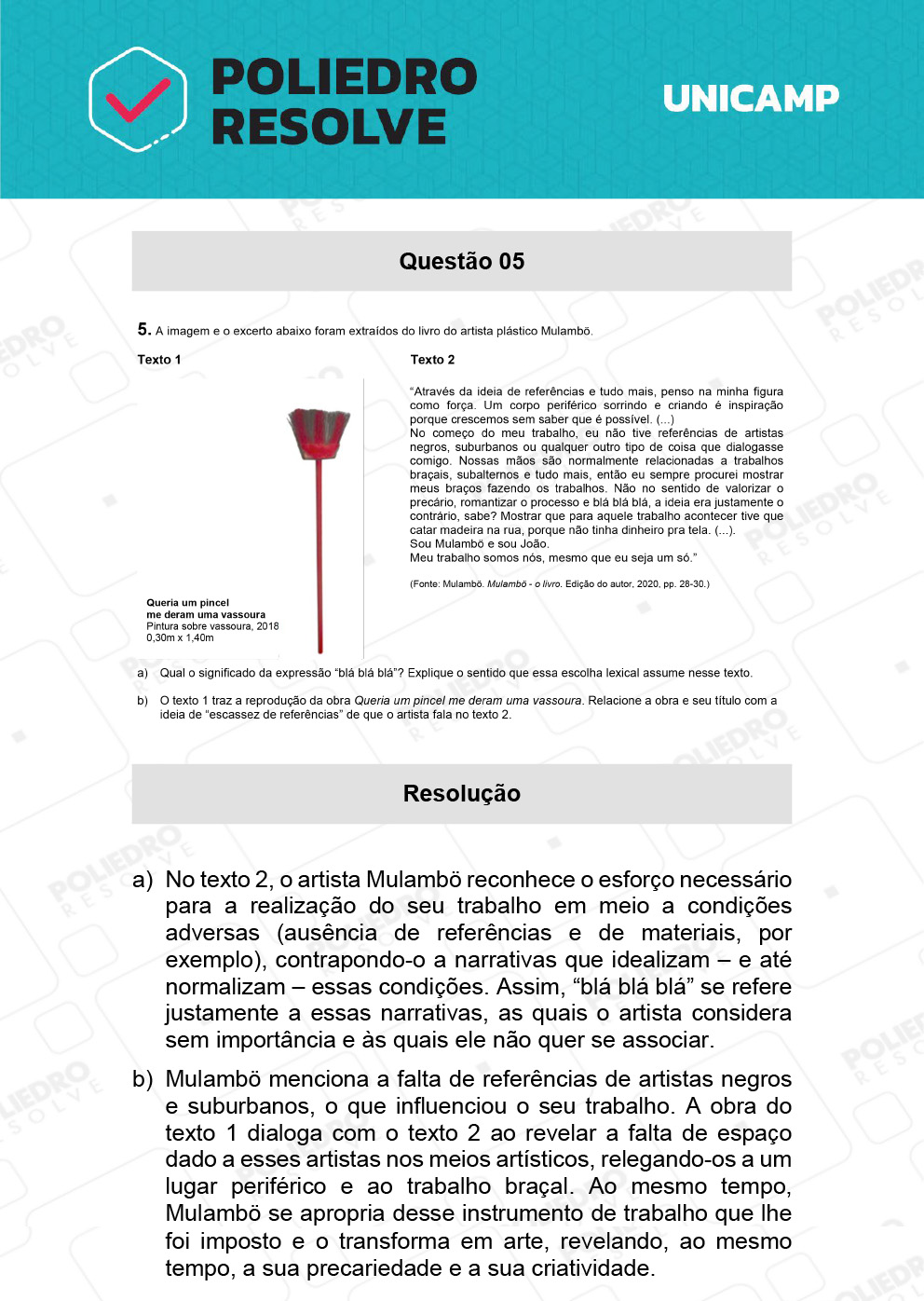 Dissertativa 5 - 2ª Fase - 1º Dia - Unicamp 2022