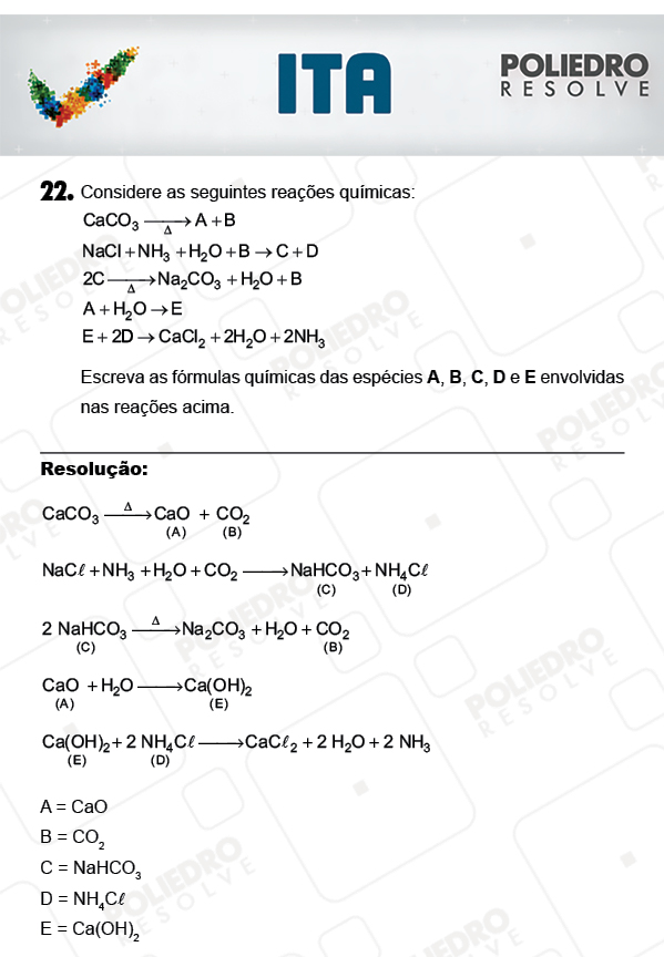 Dissertativa 22 - Química - ITA 2018