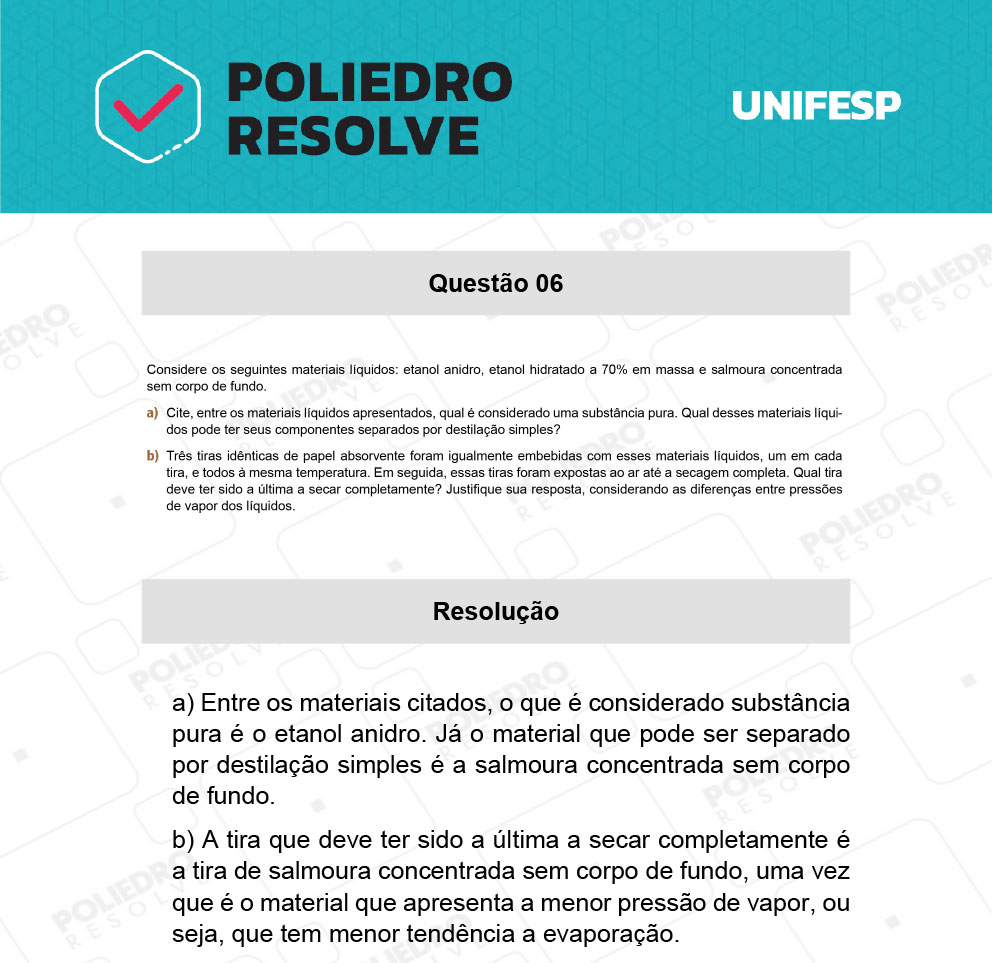 Dissertativa 6 - Fase única - 2º Dia - Unifesp 2021