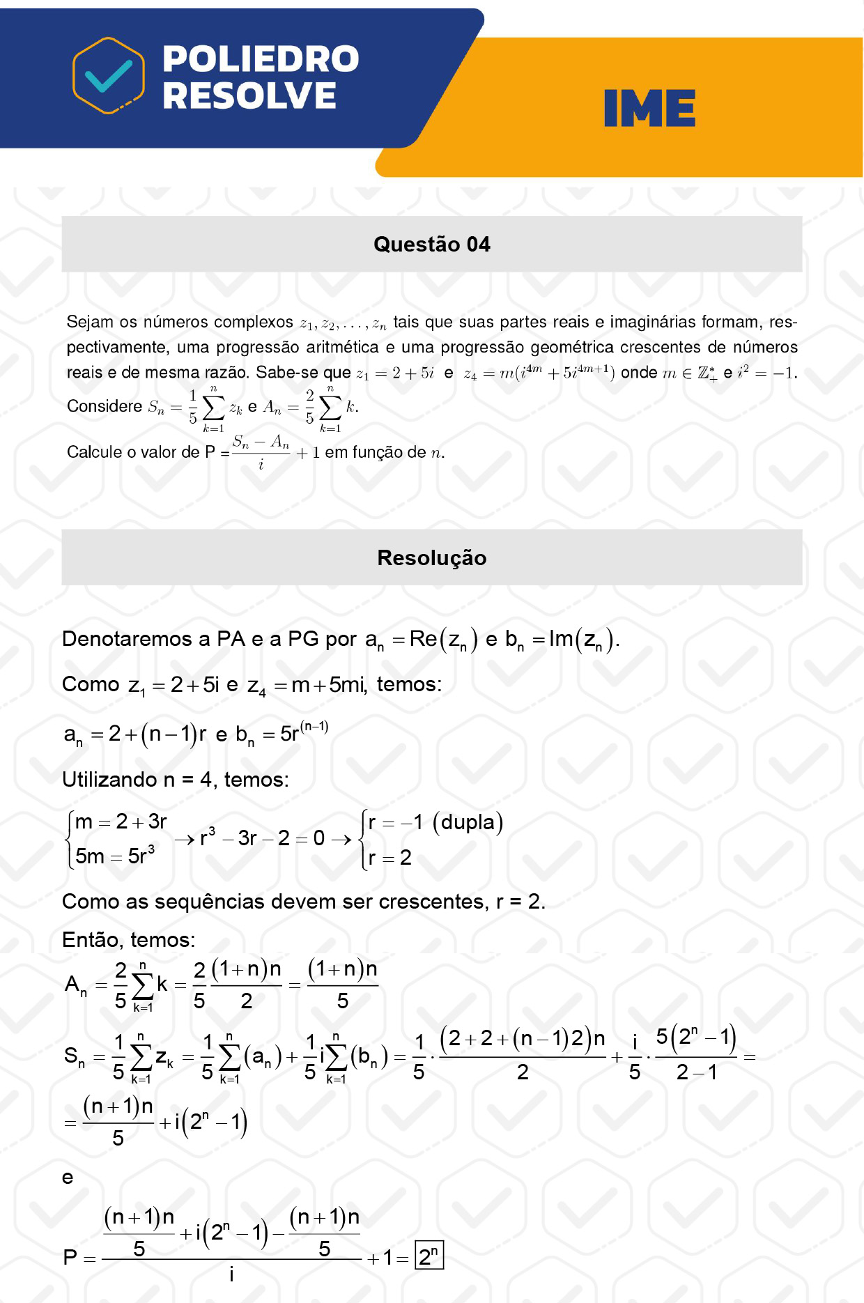 Dissertativa 4 - 2ª Fase - Matemática - IME 2023