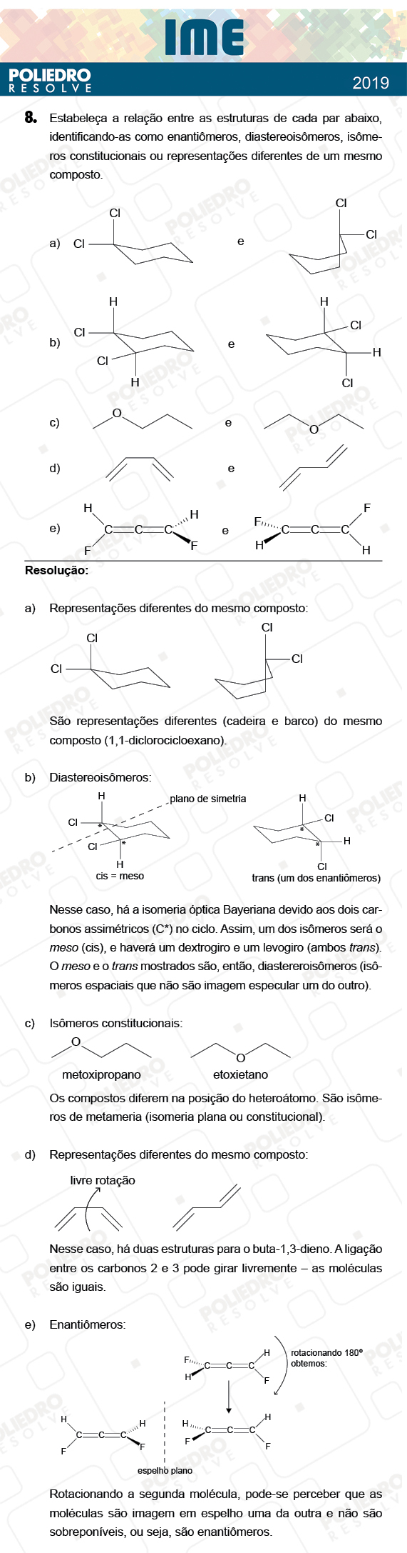Dissertativa 8 - 2ª Fase - Química - IME 2019