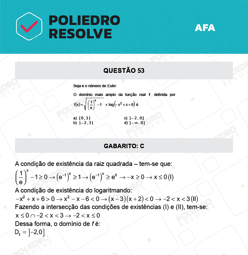 Questão 53 - Prova Tipo A - AFA 2022