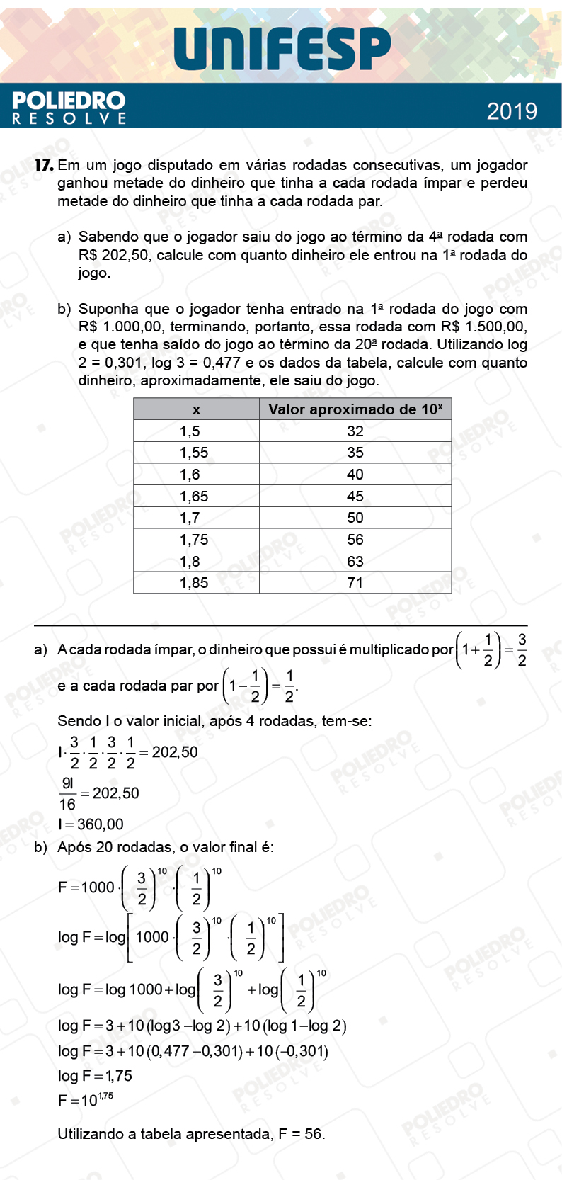 Dissertativa 17 - Fase única - 2º Dia - Unifesp 2019