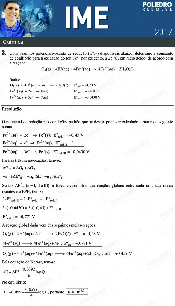 Dissertativa 3 - Química - IME 2017