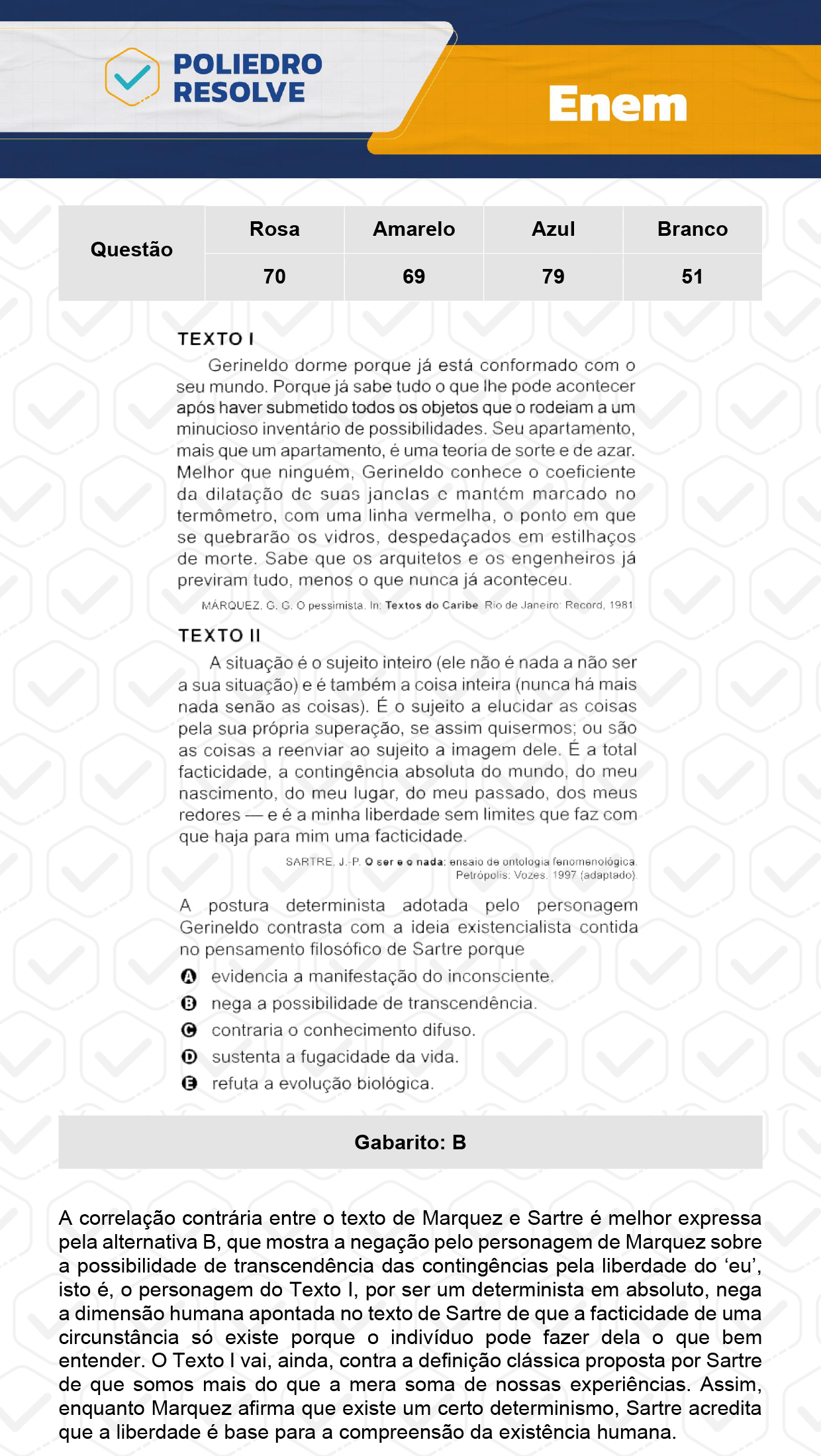 Questão 51 - 1º Dia - Prova Branca - ENEM 2023