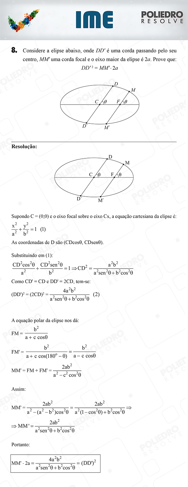 Dissertativa 8 - Matemática - IME 2018
