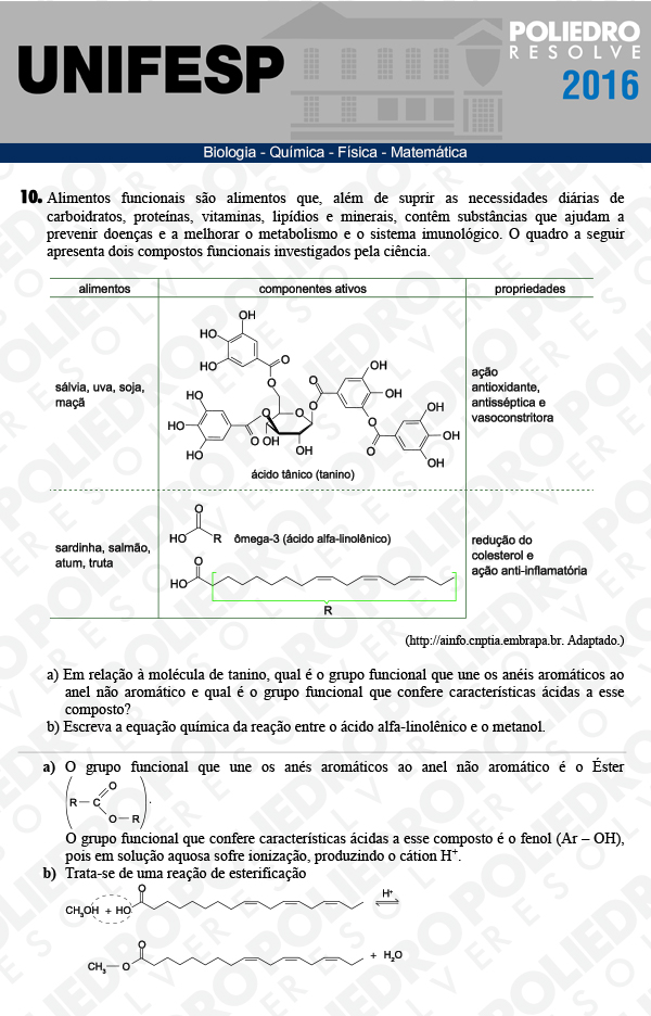 Dissertativa 10 - Exatas - Unifesp 2016