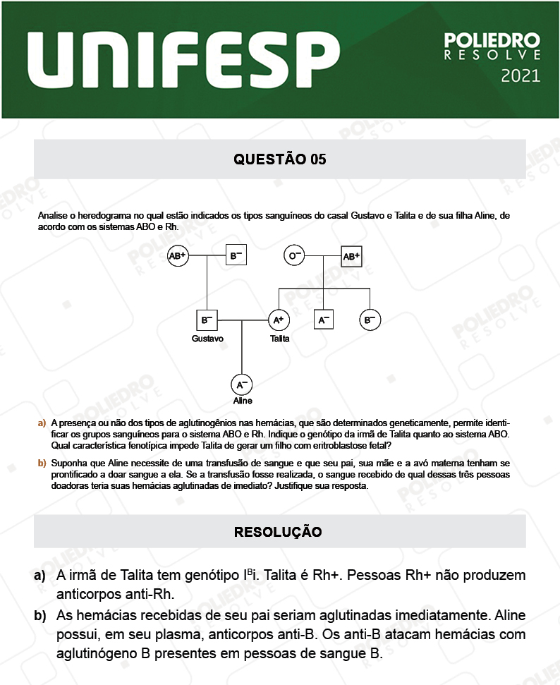 Dissertativa 5 - Fase única - 2º Dia - Unifesp 2021