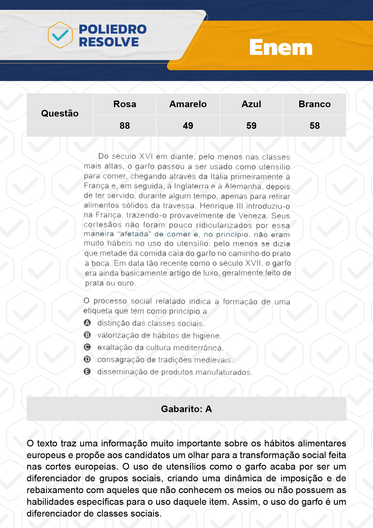 Questão 59 - 1º Dia - Prova Azul - ENEM 2023