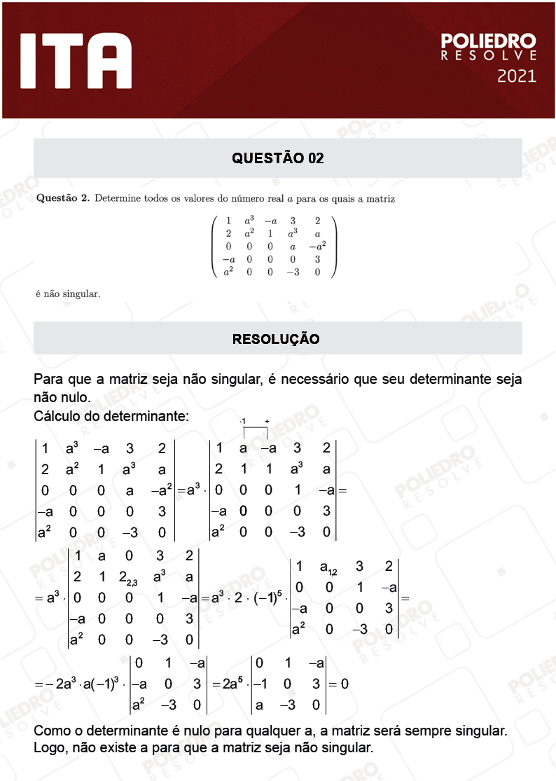 Dissertativa 2 - 2ª Fase - 1º Dia - Mat/Quí - ITA 2021