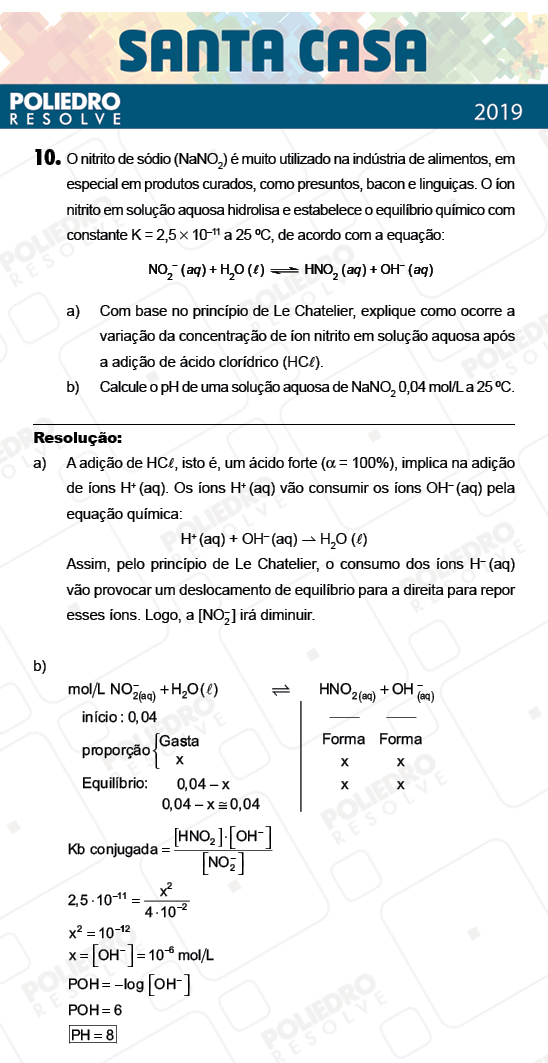Dissertativa 10 - 1º Dia - Dissertativas - Santa Casa 2019