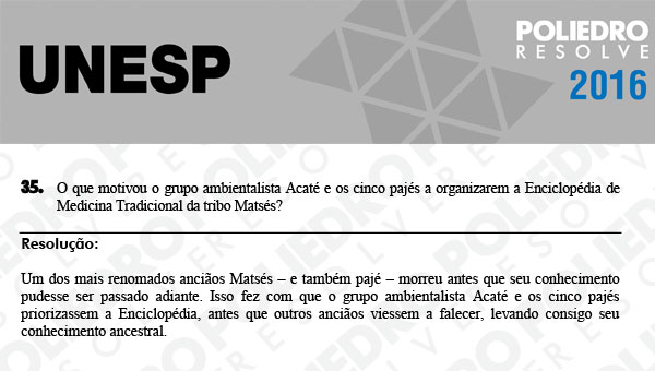 Dissertativa 35 - 2ª Fase - Unesp 2016