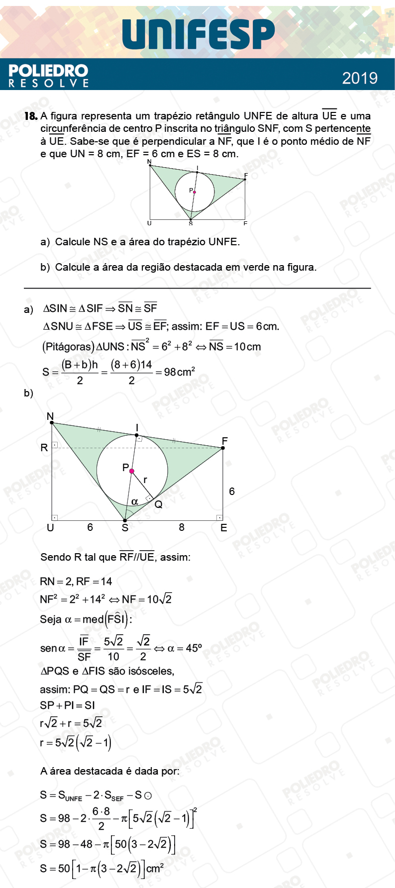 Dissertativa 18 - Fase única - 2º Dia - Unifesp 2019