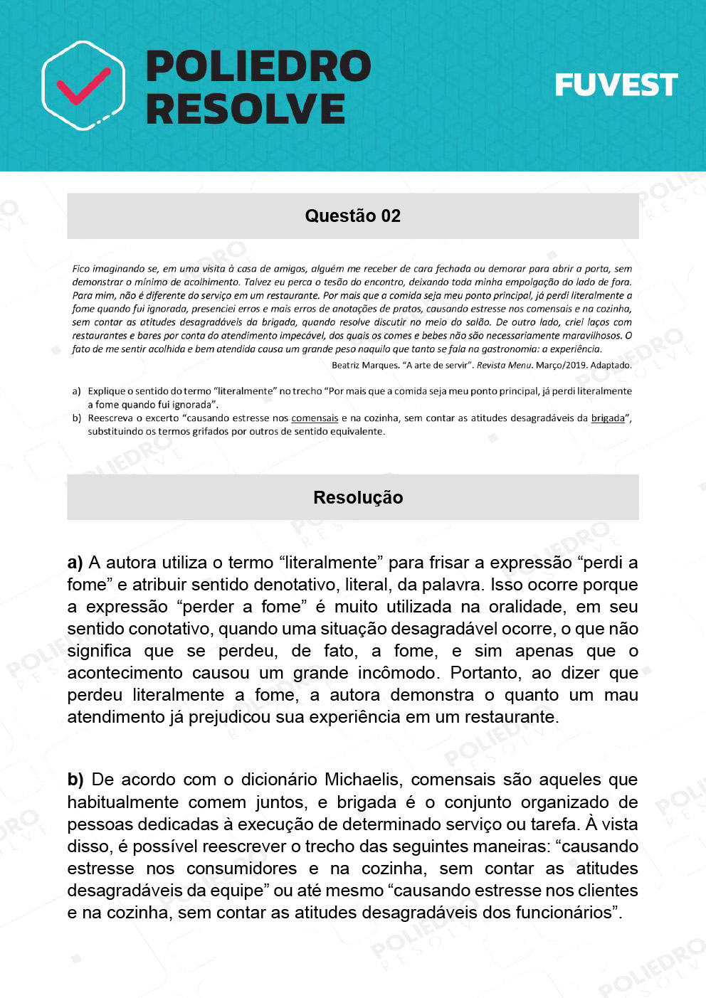 Dissertativa 2 - 2ª Fase - 1º Dia - Fuvest 2022