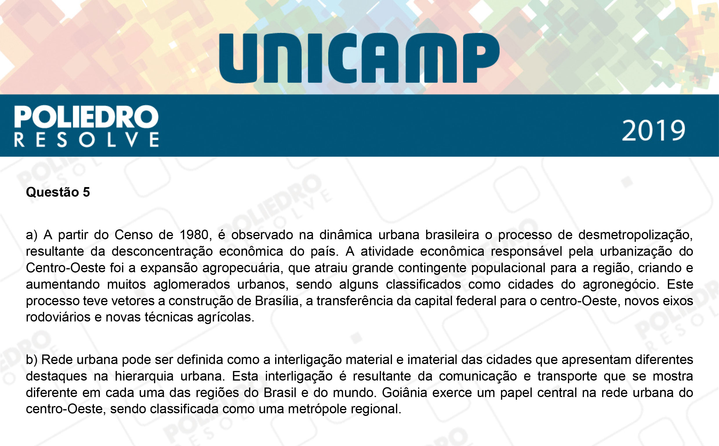 Dissertativa 5 - 2ª Fase - 2º Dia - Unicamp 2019