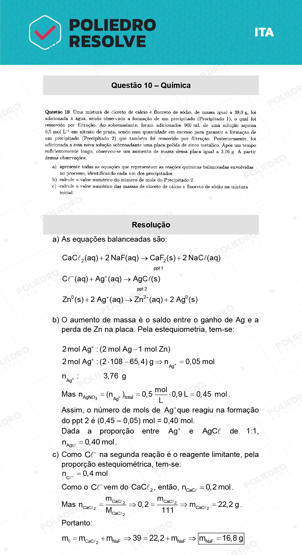 Dissertativa 10 - 2ª Fase - 1º Dia - ITA 2022