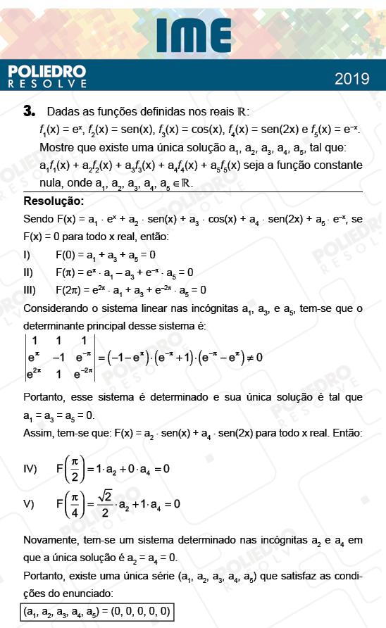 Dissertativa 3 - 2ª Fase - Matemática - IME 2019