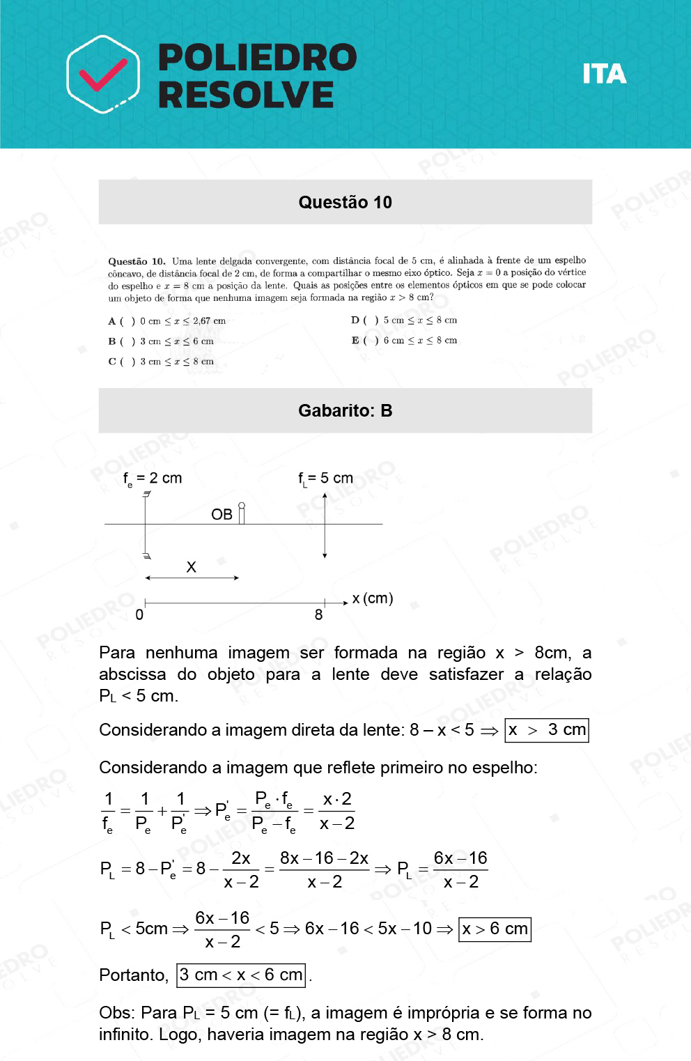 Questão 10 - 1ª Fase - ITA 2022
