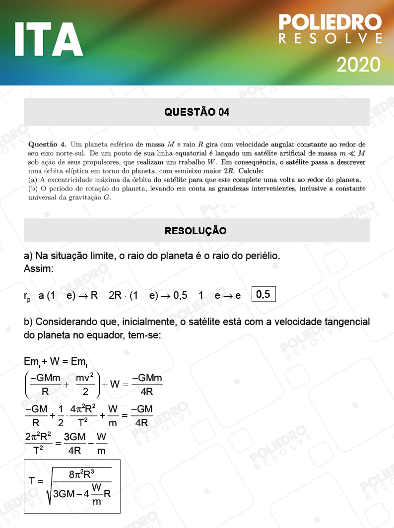 Dissertativa 4 - 2ª Fase - 2º Dia - Fis / Red - ITA 2020