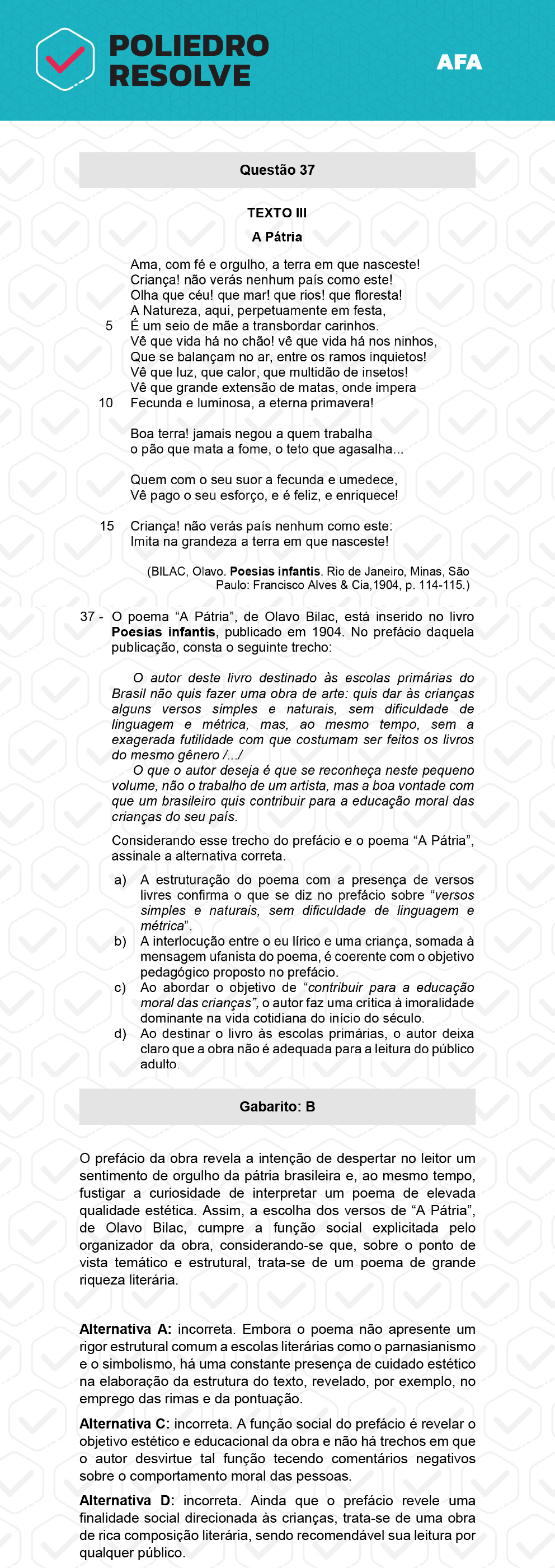 Questão 37 - Prova Tipo A - AFA 2023