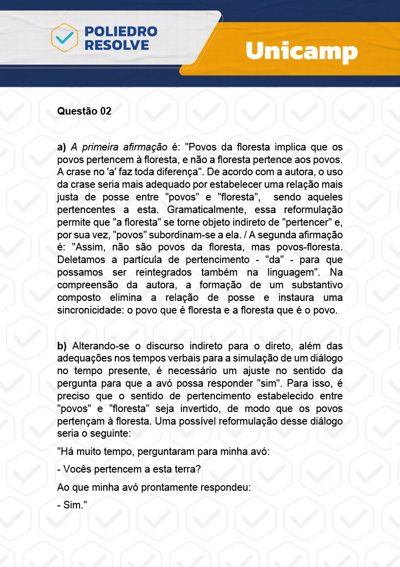 Dissertativa 2 - 2ª Fase - 1º Dia - Unicamp 2024