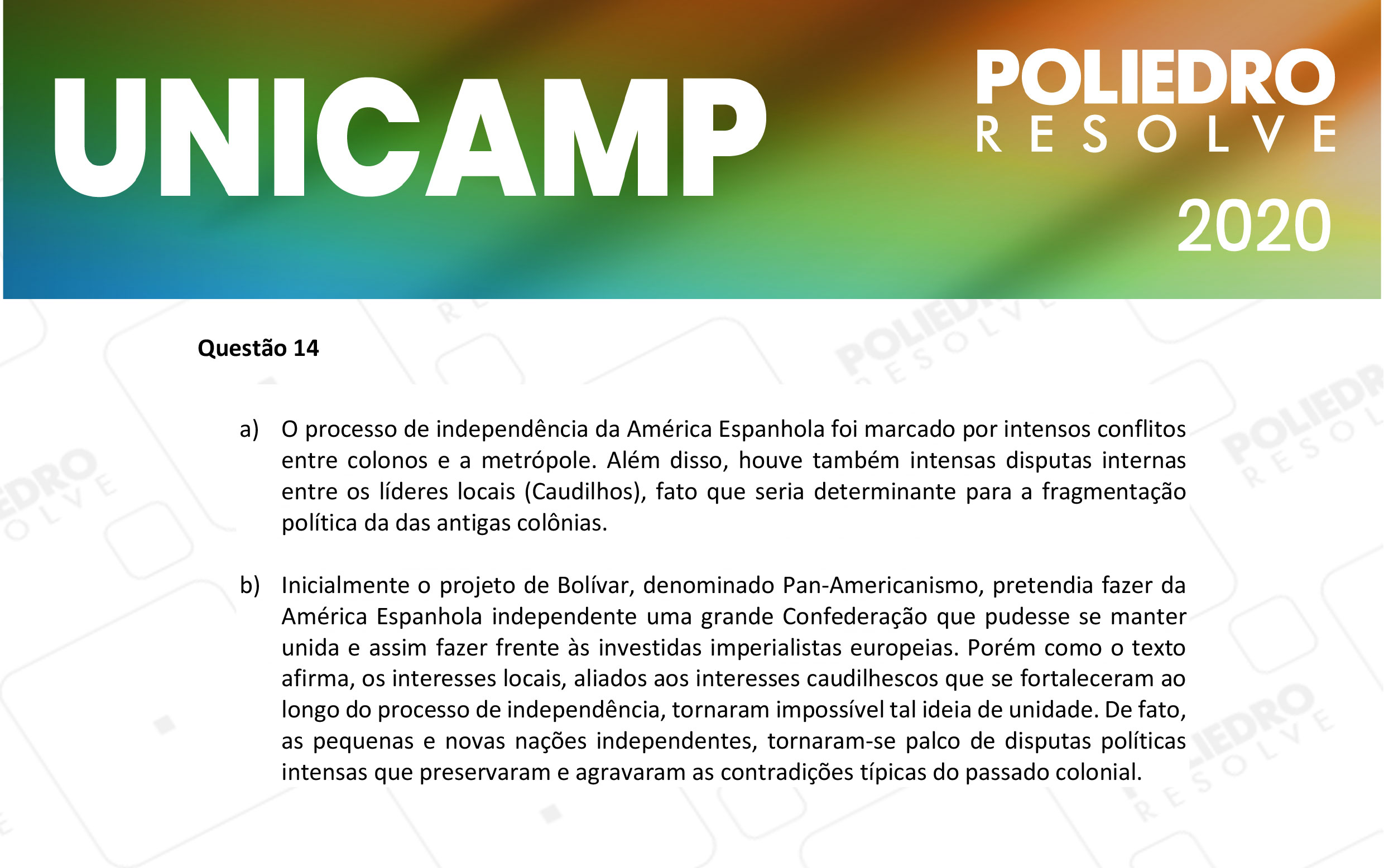 Dissertativa 14 - 2ª Fase - 2º Dia - Unicamp 2020