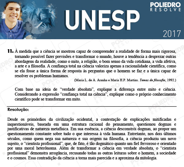 Dissertativa 11 - 2ª Fase - Unesp 2017